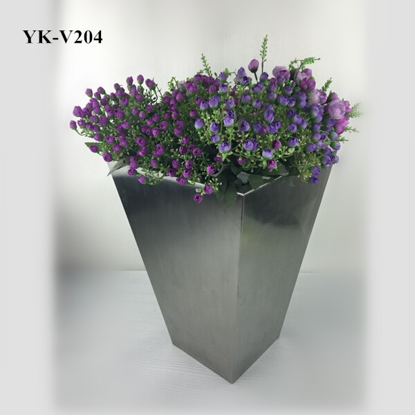 JINXIN Stainless Steel Square Flower Vase