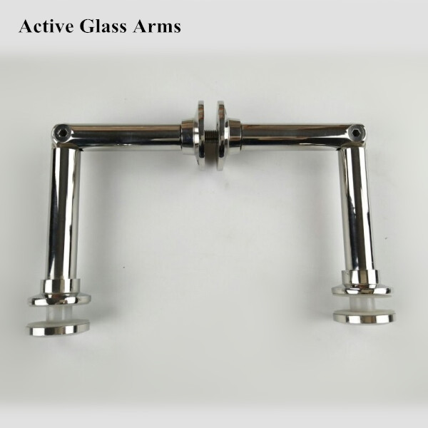Active Glass Arms For Curved Glass Panel