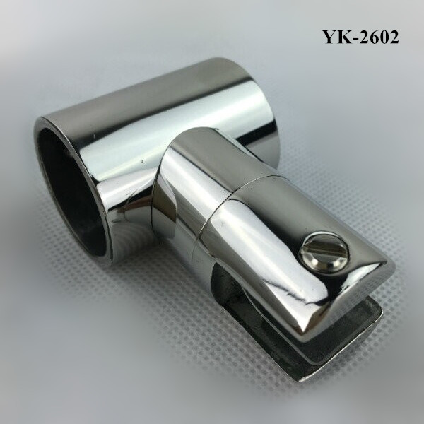 Stainless Steel Glass Connector To Match round pipe 25mm