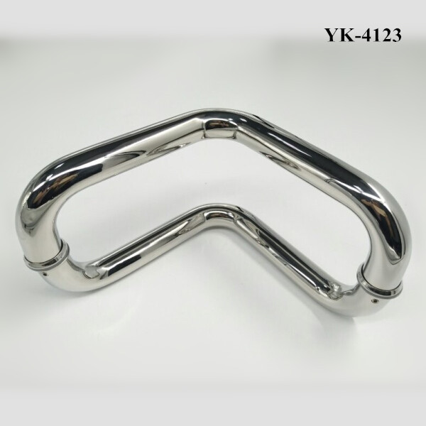  Stainless Steel Round V-Shape Glass Door Handle