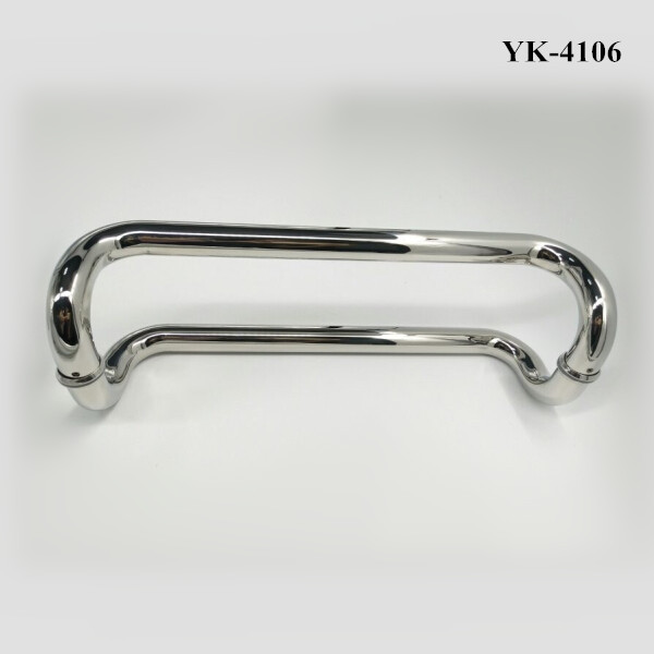 Stainless Steel Round Four Curved Glass Door Handle